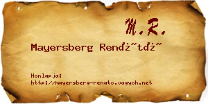 Mayersberg Renátó névjegykártya